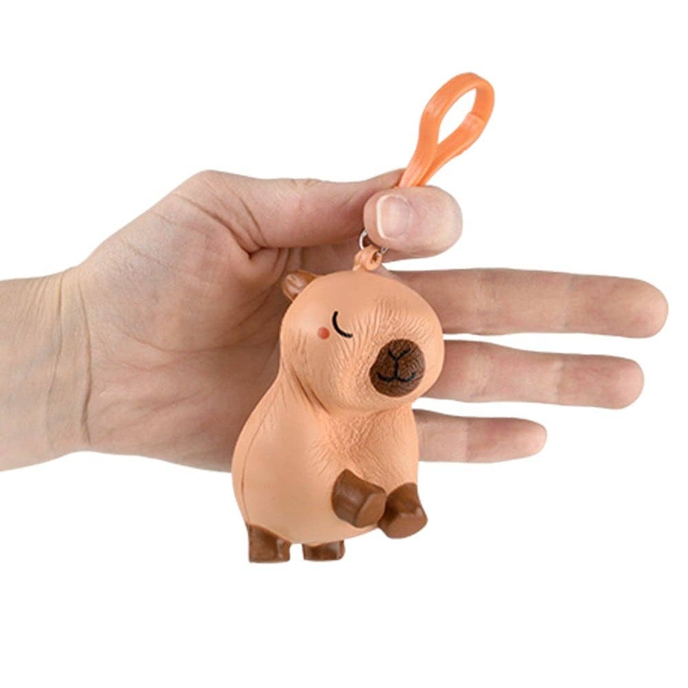 Capybara Squish Backpack Clip Toy
