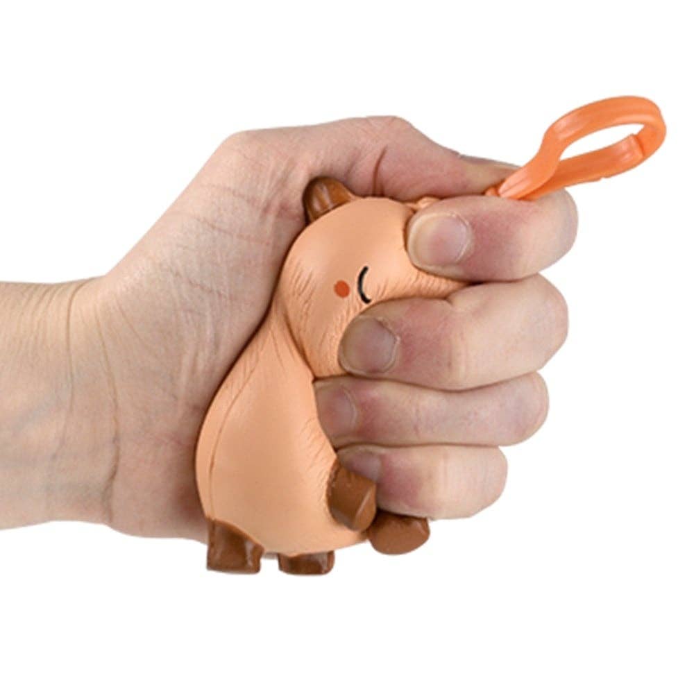 Capybara Squish Backpack Clip Toy